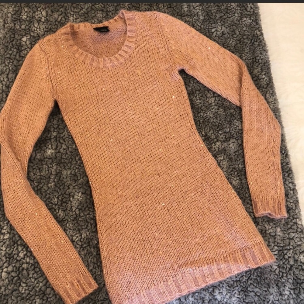 Rue21 Rose Gold Sweater Size Small with Sequins